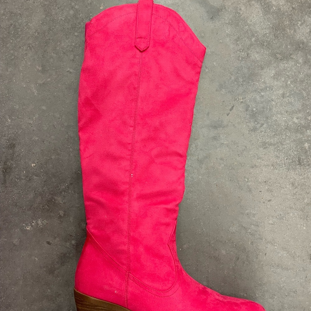Lane Bryant Fuchsia Over-the-Knee Western Boot - Picture 4 of 6